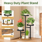 LASZOLA Corner Plant Stand Indoor Flower Shelf Tall, 3 Tiers Metal Black - Image 3