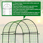 Garden Arch Trellis for Climbing Plants Outdoor - 83" H*71" W*43" L (Black) - Image 6