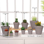 Yishang 2 inch Grey Small Terracotta Pots with Drainage Holes,Mini Clay Ceramic Pottery Planter,Cactus Flower Nursery Terra Cotta Pots, for Indoor/Outdoor Succulent Plants, Crafts(80 Pack) - Image 5