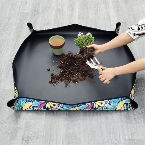 1Pcs Home Planting Mat Gardening Supplies Foldable Reusable Transplanting Waterproof Mats Potting Pad for Indoor Plant Repotting(50cmx75cm) - Image 2