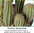 Artificial Cactus Fake Cactus 16 Inch Faux Cacti Plants for Home Garden Office Store Decoration - Image 3