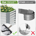 Raised Garden Bed, 8x2x2ft, Silver - Image 6