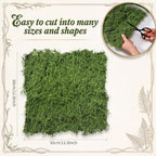 12 Artificial Moss Mat Roll for Wonderland Party, 11.8 x 11.8 Inch, Green - Image 2