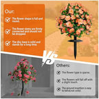 Artificial Bushes for Outdoors,Fake Topiary Tree Outdoor Set of 2 Tangerine - Image 5