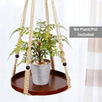 2 Pack Macrame Plant Hanger, Hanging Plant Shelf (12" + 10") - Image 4