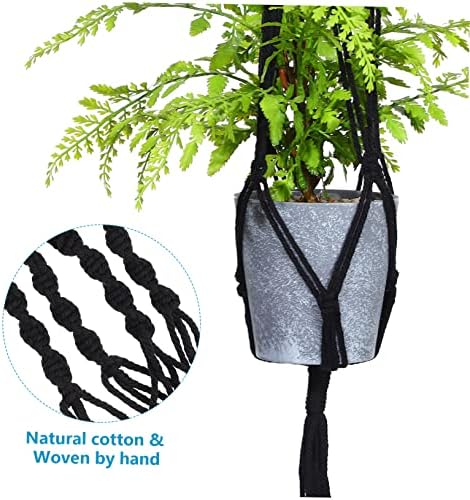 Abaodam Classic Macrame Plant Hangers Wall-Mounted Flower Pot Holders Home Decor - Image 2