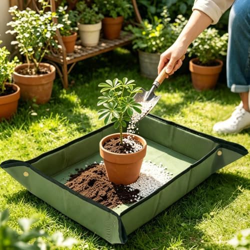 Balcony Gardening Mat Green Oxford Repotting, Green - Image 6