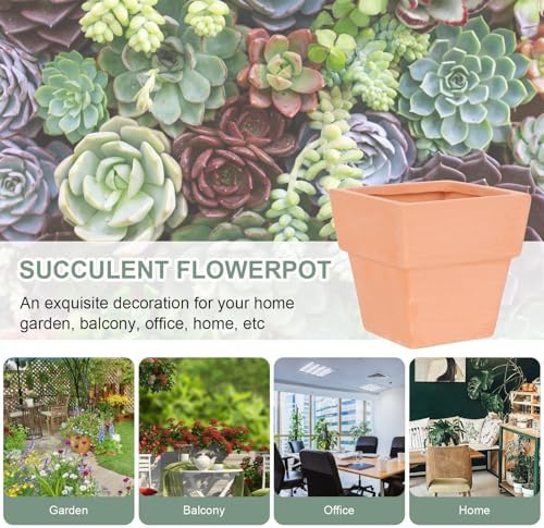 4pcs Ceramic Plant Pots for Succulents, Indoor Mini Garden Planters - Image 3