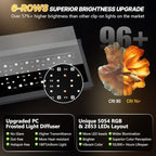 fishkeeper Clip-on Planted Aquarium Light, 6 Row LED, 58W, Dual Light Riser - Image 4