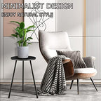 KINNARY Tall Plant Stand, Mid Century Wood Indoor Plant Stand Black Plant Table for Flower Pots, Metal Plant Holder, Modern Home Decor Small Round Side End Table (11.8"x20") - Image 4
