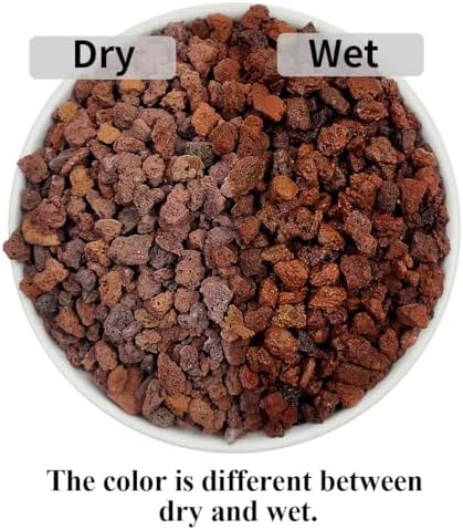 YISZM Red Horticultural Lava Rocks for Plants, 10 lb Succulents Cactus Bonsai Soil Lava Rocks for Aquarium Outdoor Decorative Stones for Craft Projects, Vase Fillers - Image 2
