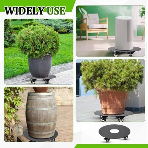 1 Pack Heavy Duty Plant Stand with Wheels 12-inch - Image 6