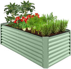 Best Choice Products 6x3x2ft Outdoor Metal Raised Garden Bed, Deep Root Box Planter for Vegetables, Flowers, Herbs, 269 Gallon Capacity, 100% Non Toxic Materials - Sage Green by BestChoiceProducts