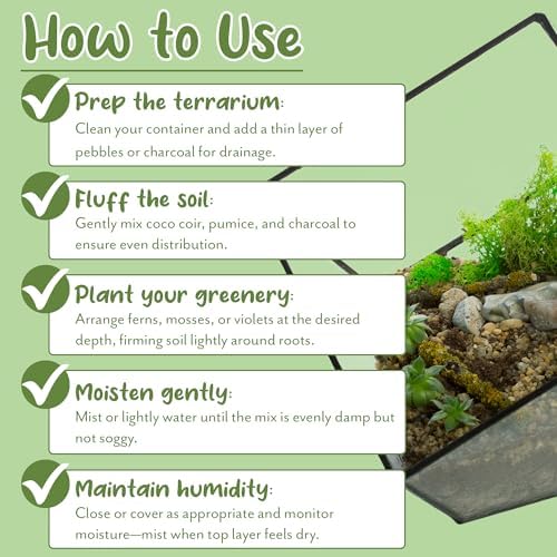 Soil Sunrise Terrarium Potting Soil Mix (8 Quarts) w/Blended Filtering Charcoal Custom Made for Terrariums - Image 7