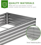 2PCS 9x3x1ft Galvanized Raised Garden Bed,Outdoor Planter Box Metal Patio Kit Planting Bed for Vegetables Flowers Herb,Silver - Image 5