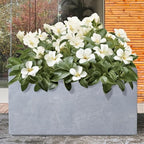 Kante Modern Rectangular Blue Gray Concrete Planter 23" L 12" H 12" W - Image 4