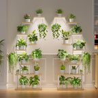 2 Pack Plant Stand Indoor with Grow Lights, 9 Tier Large Tall Plant Shelf - Image 2