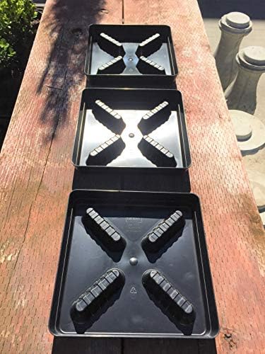 Square Plant Saucer Plastic Plant Trays with Plant Riser Pot Elevator for Indoor Plant pots and Outdoor Potted Plants Planter Tray Water Drainage drip Tray 13-inch by square farmer (5-Pack) - Image 3