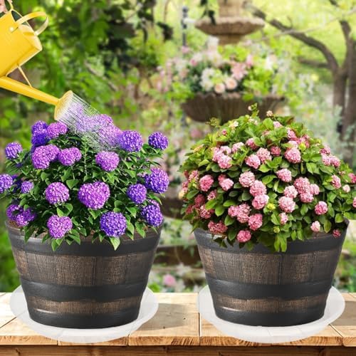 2 Pack of 16 inch Plant Saucer, Large Plant Tray, Heavy Sturdy Plant Drainage Tray for Indoors, Bird Bath Bowls, Sturdy 18 inch Plastic Pot Tray for Planter Clear - Image 5