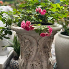 VISIBLE Vintage European Large Garden Urn Planter, Cement and Fiber Flower Pot, Decorative, 24.8 Inche Tall, Make Rust Finished, Wrap Foam Safely Delivered from Local Warehouse (Vintage, Large) - Image 6