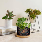 Chinoiserie Tiger Ceramic Planter Green and Turquoise Tiger Stripe Pots for Plants with Drainage Holes and Saucers Pot for Outdoor Garden Home Plant - Image 4