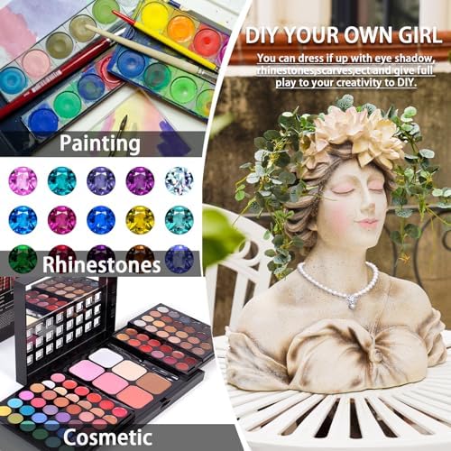Head Planter Face Flower Pot Goddess Planter 15 * 9 * 16 Inch - Image 6