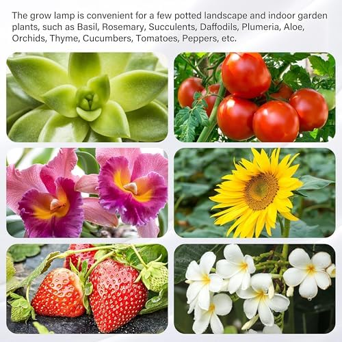 iPower 2Pack 40W LED Grow Lights with Full Spectrum Plant Growing Light Strips for Indoor Plant with Auto ON/Off 3/9/12H Timer, 10 Dimmable Levels 48 LEDs Per Tude, 3 Tubes, Red&Blue - Image 7