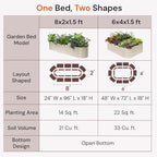 6x4x1.5ft Galvanized Raised Garden Bed, 18" Tall Metal Planter Box - Image 4