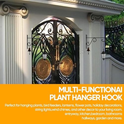 Plant Hanger Bracket Bulk 16Pack Black 12In Metal Wall Hook Indoor Outdoor - Image 6