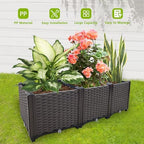 Raised Garden Bed Large Planters for Outdoor Plants Rectangular Elevated Planter Boxes Patio Balcony Deck for Planting Flowers, Vegetables, Tomatoes, and Herbs - Image 5