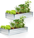 NEWBULIG Galvanized Raised Garden Bed, 6x3x1ft 2 Pack Planter Box, Silver by NEWBULIG