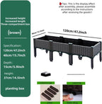 47 Inch Wicker Elevated Garden Planter with Legs - Rectangular Raised Bed with Self-Watering Design for Outdoor Vegetables, Flowers & Herbs, Large Gardening Box for Patio, Backyard & Balcony - Image 4
