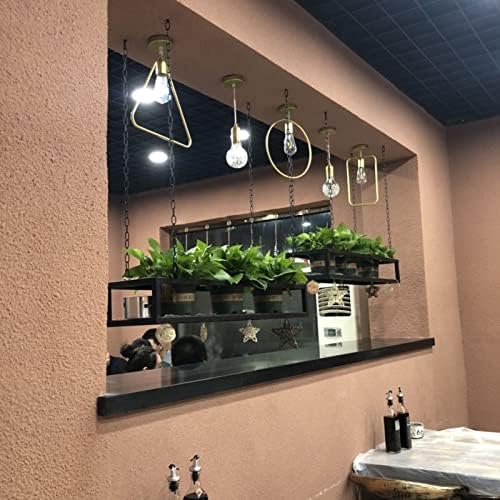 Ceiling Shelf Floating Shelves - Hanging Planters for Indoor Plants Window - Hanging Flower Pot for Wall and Ceiling Mounting - Plant Holder for Bar, Garden, Balcony, Home Decoration ( Size : 140x25x1 - Image 4