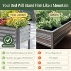 Vego garden Elevated Raised Garden Bed, 1.5' x 3.5' Outdoor Planters Boxes with Legs & Storage Rack for Patio, 500 Lbs Weight Capacity, Raised Beds for Gardening Herbs Vegetables, Pearl White - Image 4