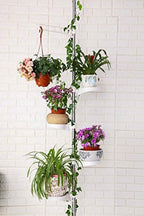 BAOYOUNI 5-Tier Plant Stand Pole Tension Rod Flower Holder Rack, Ivory - Image 3