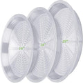 Shellwei 18 Pieces 16" 18" 20" Plant Saucers Clear Durable Plant Saucer Plastic Plants Saucers for Indoors Outdoors Clear Flower Pot Drip Trays Plants Garden Pot Saucer Trays by Shellwei