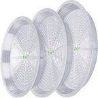 Shellwei 18 Pieces 16" 18" 20" Plant Saucers Clear Durable Plant Saucer Plastic Plants Saucers for Indoors Outdoors Clear Flower Pot Drip Trays Plants Garden Pot Saucer Trays by Shellwei