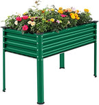 Land Guard Galvanized Large Metal Raised Garden Bed with Legs for Vegetables (Green) by LandGuard