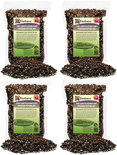 Premium Thai Constellation Monstera Soil Mix - Trusted by Experts for Strong and Healthy Plants by Gardenera - 20 Quart (4 Bags of 5 Quart) by Gardenera