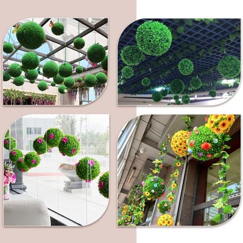 Artificial Plant Topiary Ball Dia 24in, Faux Decorative Balls, Decorative Faux Dried Moss Balls, Garden Spheres Outdoor, Outdoor Green Topiary Sphere Garden Ball, Tree and Bush Substitute - Image 5