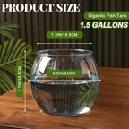 Geelin 1.5 Gallon Plastic Fishbowl Round Large Clear Shatterproof Tank - Image 2