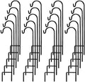 Ashman Shepherd's Hooks 35 Inch (20 Per Pack), Black, Made of Premium Metal for Hanging Solar Lights, Bird Feeders, Mason Jars, Christmas Lights, Lanterns, Garden Stakes and Wedding Décor. by AshmanOnline