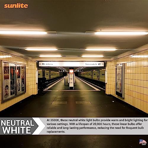 Sunlite 30405 F24T5/835/HO 2 Foot T5 Linear Fluorescent Lamp, 24 Watts, 1800 Lumens, 3500K Neutral White, Miniature G5 Bi-Pin Base, ROHS Compliant, High Performance Straight Tube, 40 Pack - Image 5