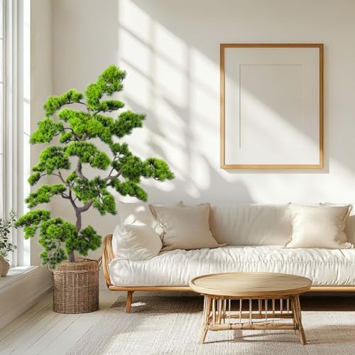 5ft Artificial Bonsai Tree - Large Faux Plants Indoor with Ceramic Pot, Realistic Fake Plants Decor for Home Office, Living Room, Farmhouse Zen Decor - Image 4