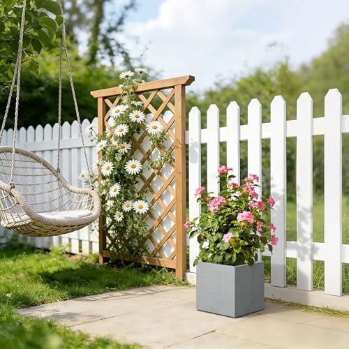 Kante Accent Square Pale Gray Concrete Planter 12" W, Outdoor - Image 3