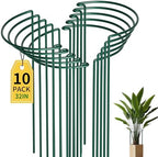 TCBWFY 14" Dx32 H Plant Supports Stakes for Large Heavy Plants,10Pack Peony Supports,Heavy Duty 5mm Wire Peony Cages,Interlock Garden Supports Ring Border Support,Plant Support Cage for Rose Flower by TCBWFY