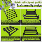 12x 12 inches Plant Caddy with Wheels Upgraded Lockable Heavy Duty Trolley Suitable for Indoor Outdoor Large Plant Pots Parasol Stands and Bases or Plant Stand Metal Square Black - Image 3