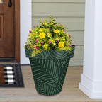 Briarwood Lane Everyday Planter 14" x 15" x 15" Tropical Leaves Large Planter - Image 2