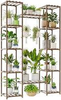 Bamworld Plant Stand Indoor Outdoor 12 Tier Tall Large Wood Plant Shelf by Bamworld