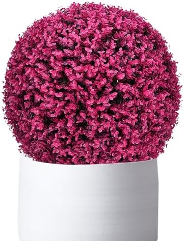 Artificial Plant Topiary Ball Faux Boxwood Decorative Balls 24in, Faux Grass Decor Fake Plant, Decorative Faux Dried Moss Balls, Decorative Balls for Home Decor by ATYUJKB